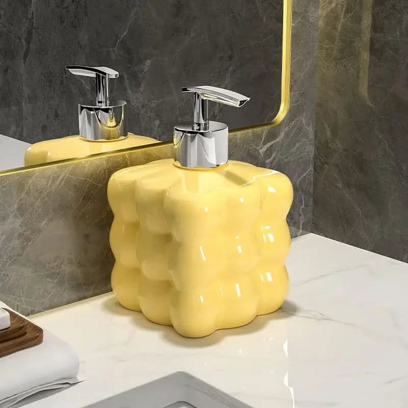 Skanto | Ceramic Soap Dispenser with Bubble Design for Bathroom or Kitchen