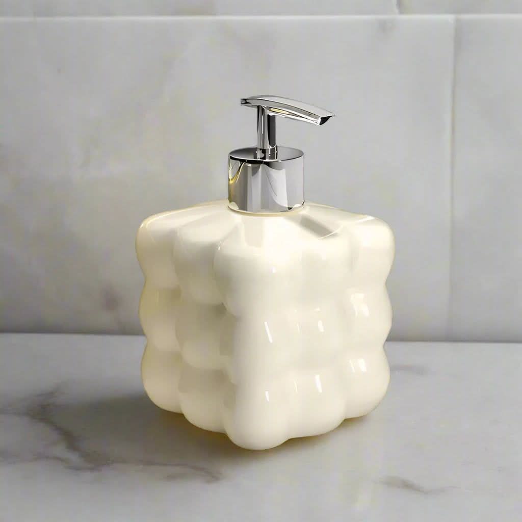 BowLift | Ceramic Soap Dispenser with Bubble Design for Bathroom or Kitchen