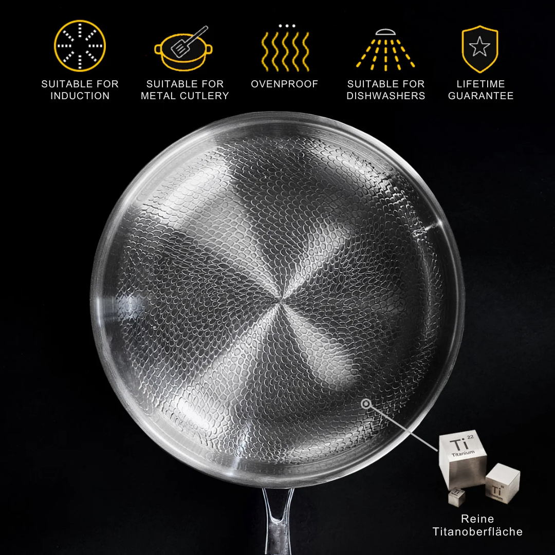 Skanto | Titan Frying Pan | Non-Toxic, Naturally Non-Stick & Ideal for Healthy Cooking