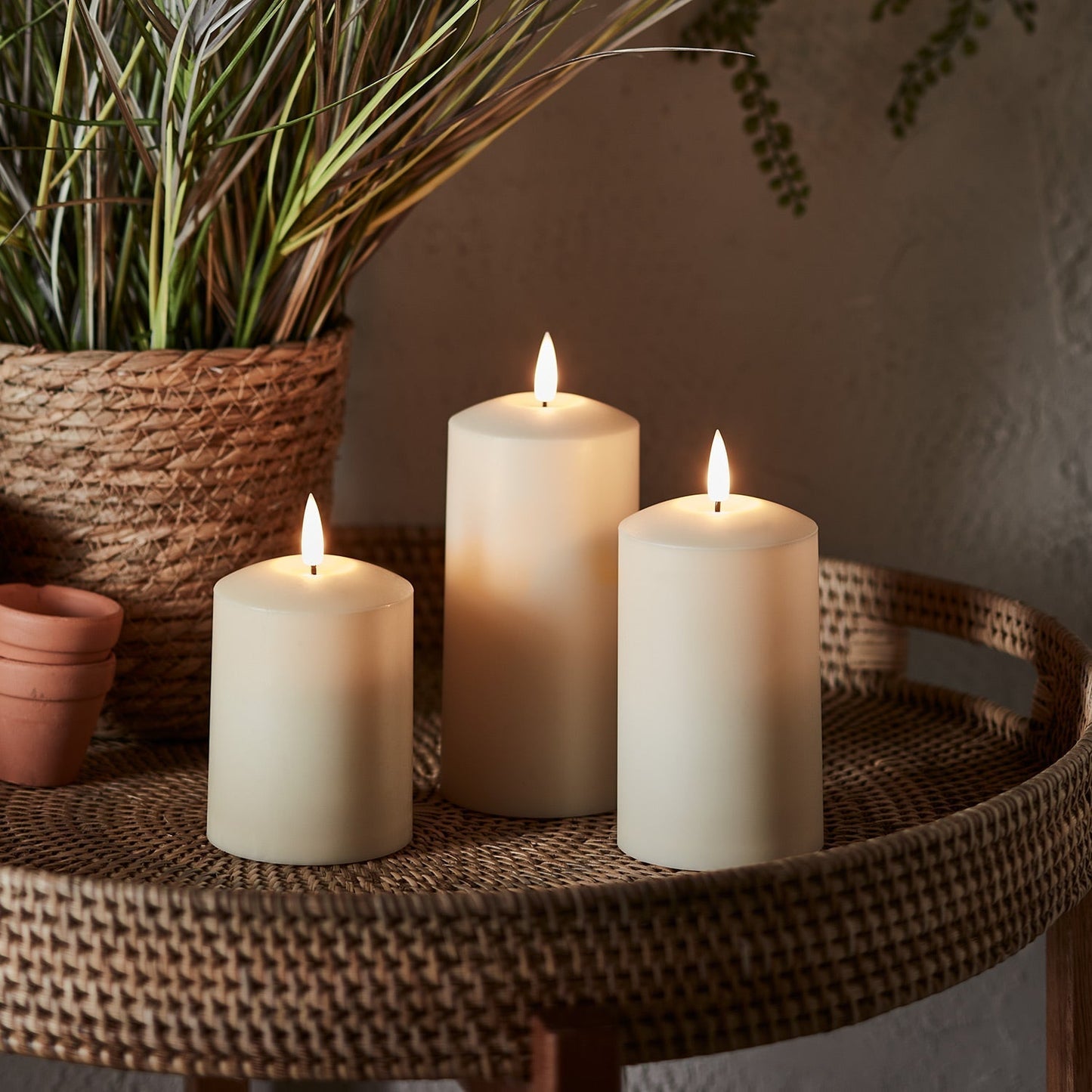 Skanto | TruGlow LED Outdoor Candle Trio with Remote