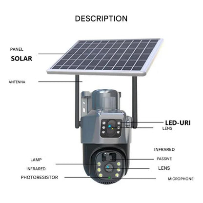 DualGuard Solar 4K – Wireless 4K Security Camera with Solar Panel and 4G | Kalsten