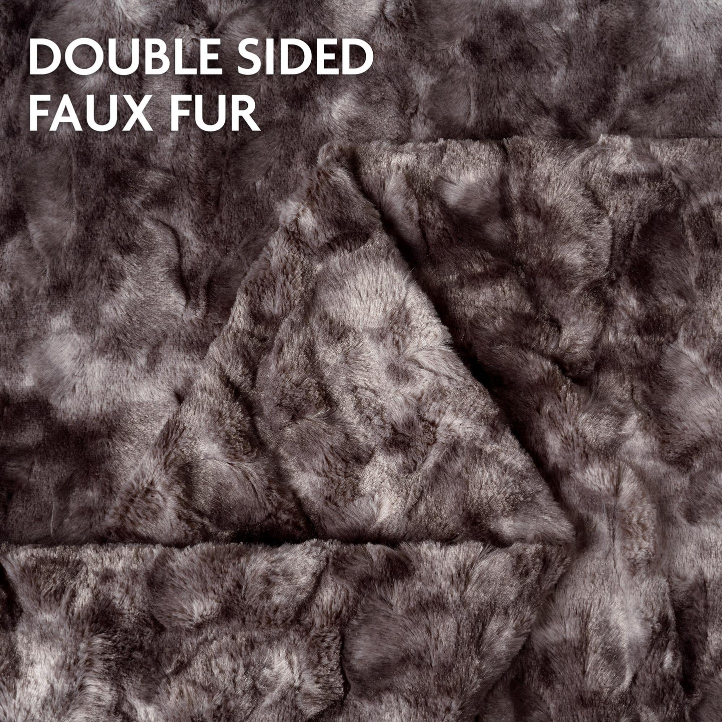 Skanto | Double-Sided Oversized Wolf Faux Fur Throw Blanket