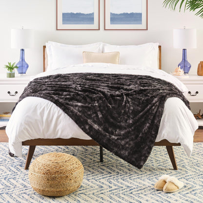 Skanto | Double-Sided Oversized Wolf Faux Fur Throw Blanket