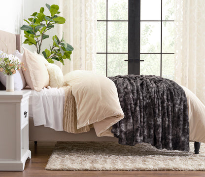 Skanto | Double-Sided Oversized Wolf Faux Fur Throw Blanket