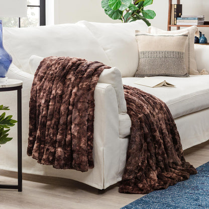 Skanto | Double-Sided Oversized Wolf Faux Fur Throw Blanket