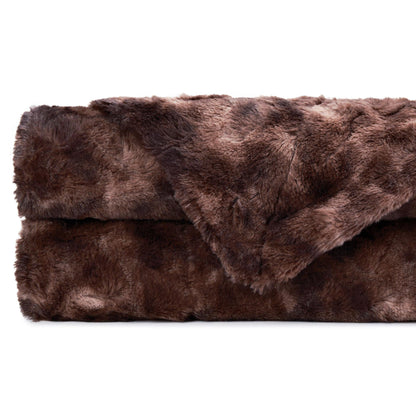 Skanto | Double-Sided Oversized Wolf Faux Fur Throw Blanket
