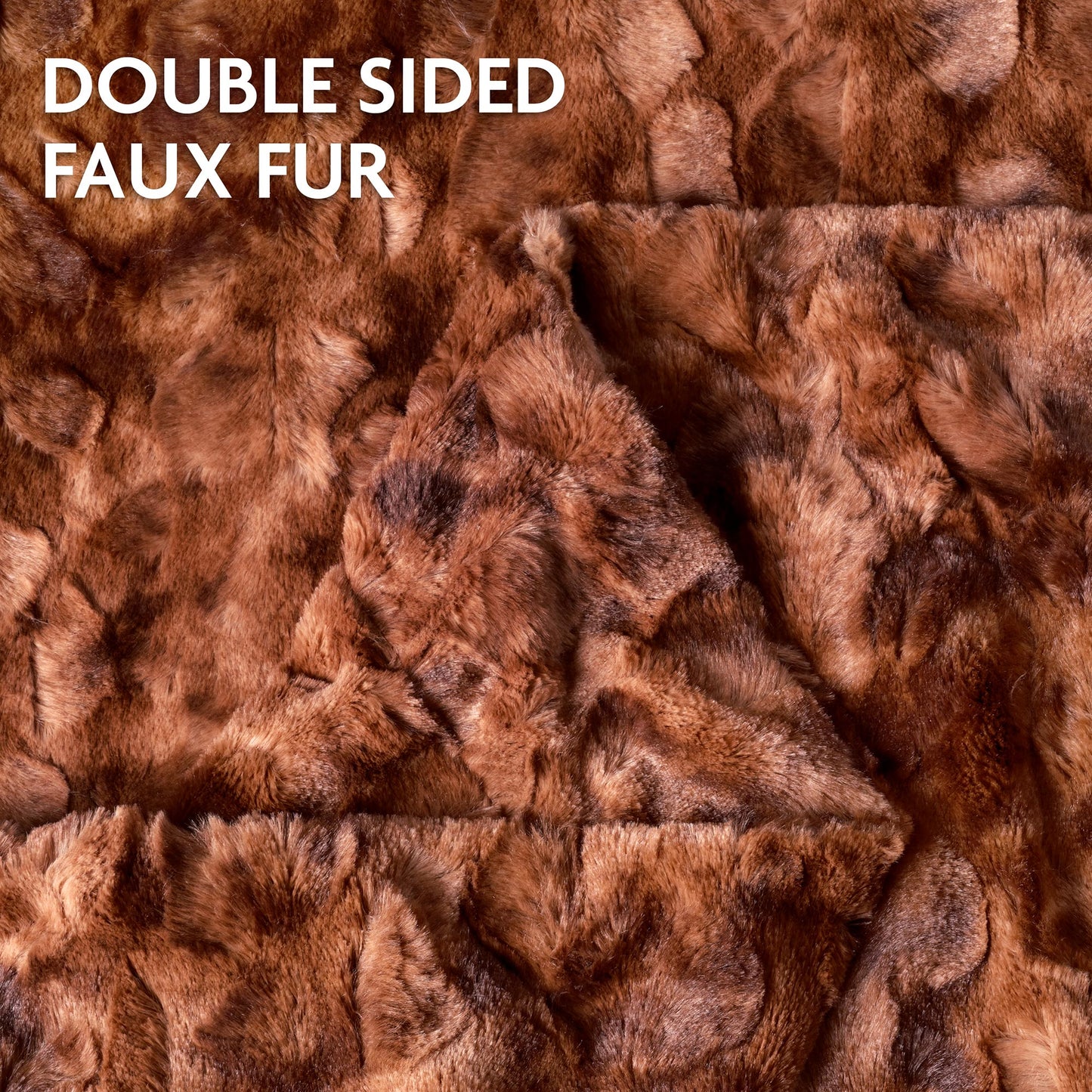 Skanto | Double-Sided Oversized Wolf Faux Fur Throw Blanket