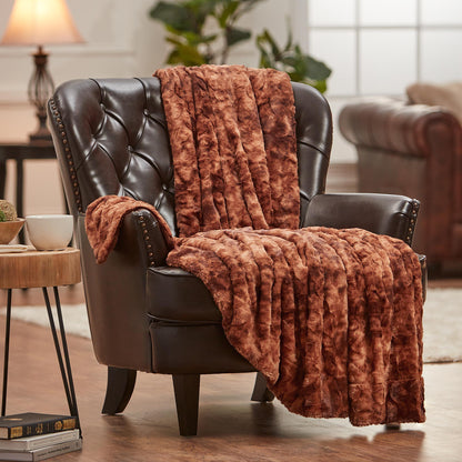 Skanto | Double-Sided Oversized Wolf Faux Fur Throw Blanket