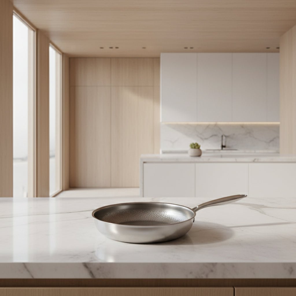 BowLift | Titanium hammered non-stick frying pan for induction cooktops and everyday cooking