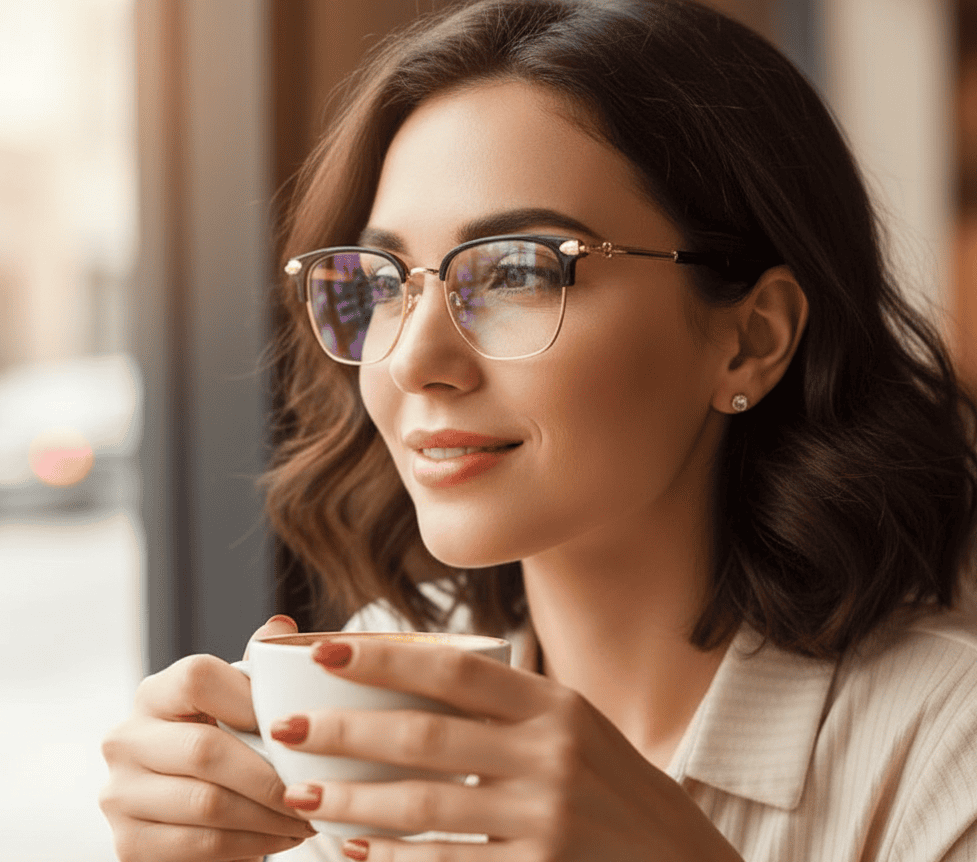 Skanto | Lightweight reading glasses with blue light filter for clear vision