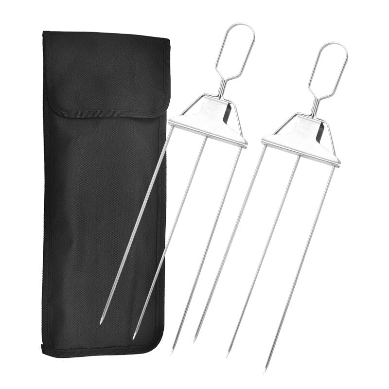 3 Way Grilling Skewers, Stainless Steel Skewers for BBQ | Bowlift