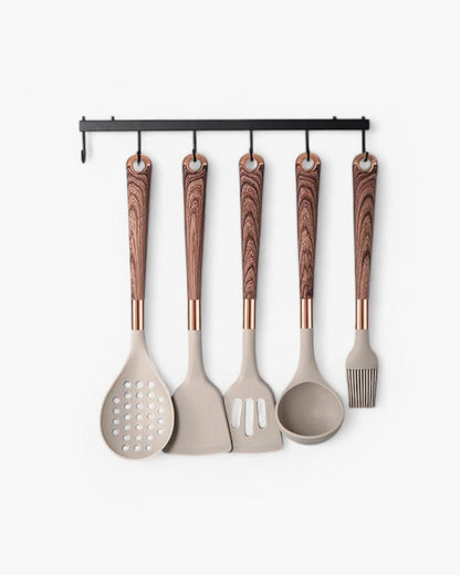 BowLift | Robust Kitchen Utensils Set with Heat Resistant Silicone Heads