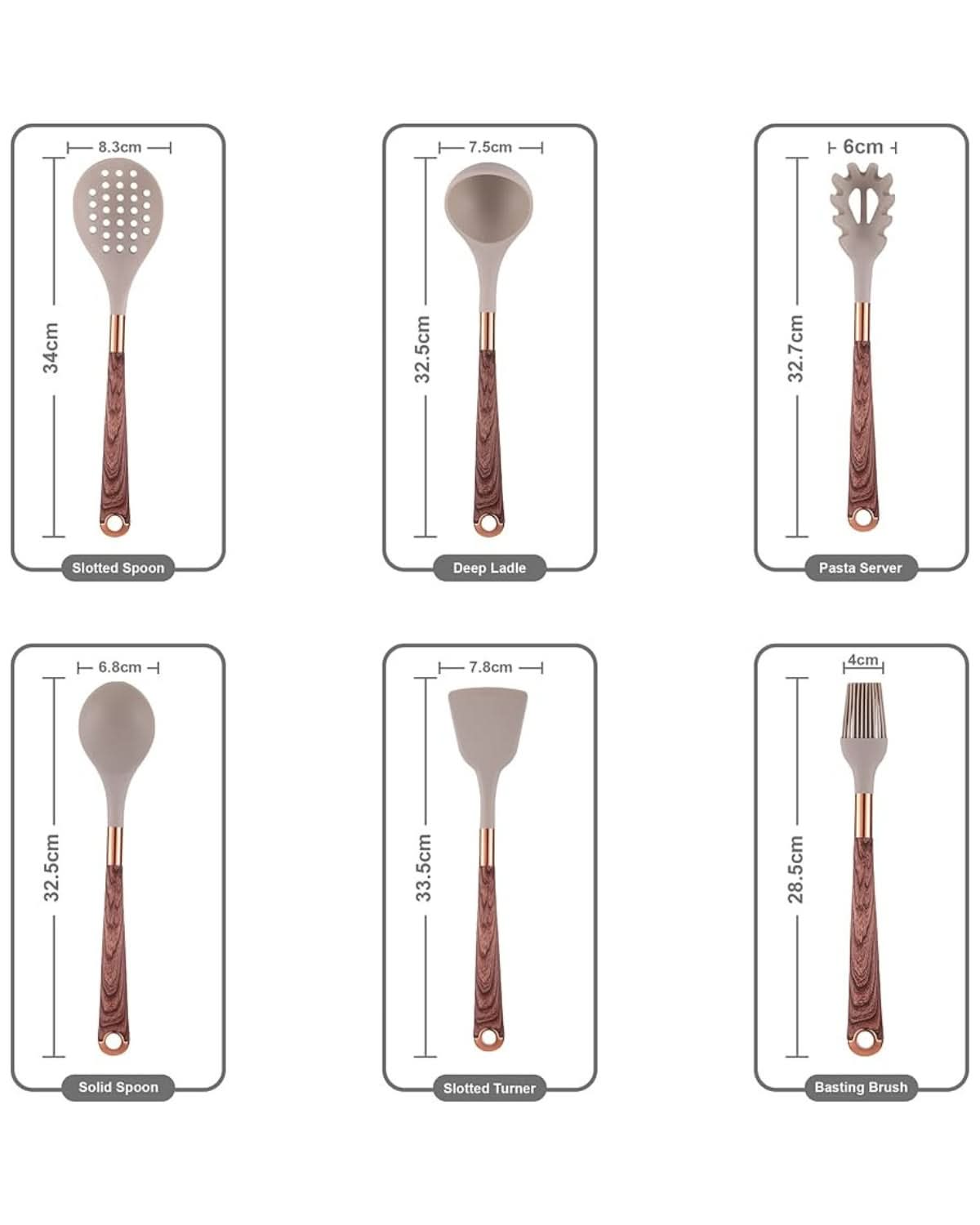 BowLift | Robust Kitchen Utensils Set with Heat Resistant Silicone Heads