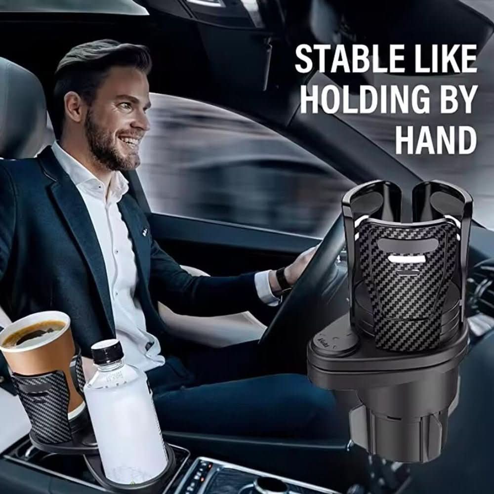 BowLift | 2-in-1 Car Drink Holder with Rotation Function & Telescopic Fixation