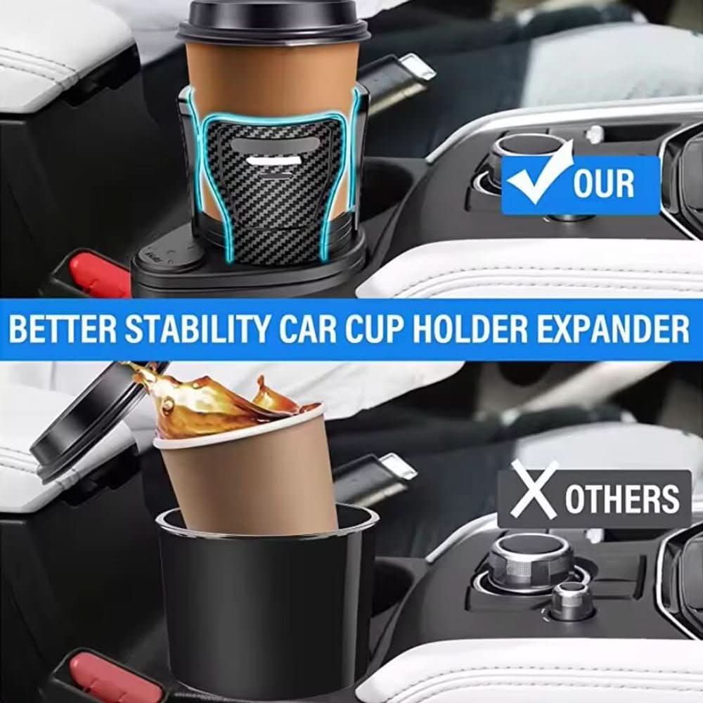 BowLift | 2-in-1 Car Drink Holder with Rotation Function & Telescopic Fixation