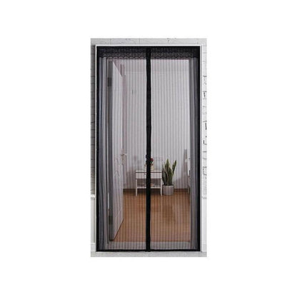 Magnetic fly screen door with full-frame Velcro closure