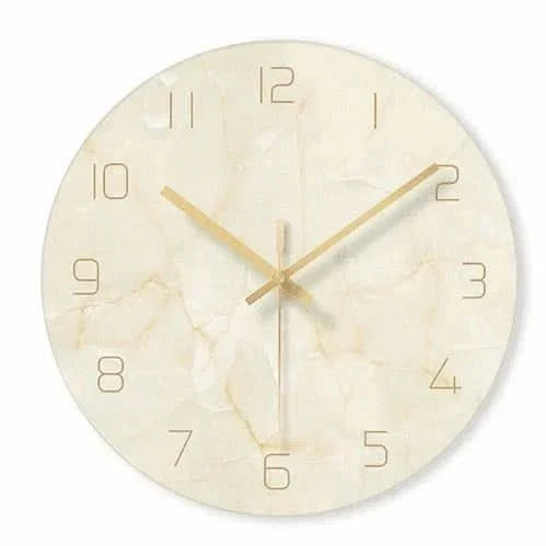 BowLift | Olive - Elegant Wall Clock with Marble Inspiration