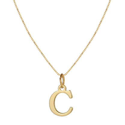 Skanto | 14k Minimal Serif Initial Necklace