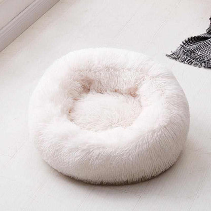 Brehn | Round Plush Calming Donut Dog Bed for Small to Large Dogs