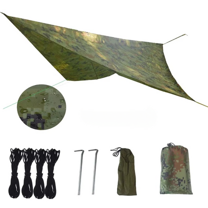 Skanto | 2-Person Outdoor Hammock with Mosquito Net - Portable Parachute Fabric Camping Bed