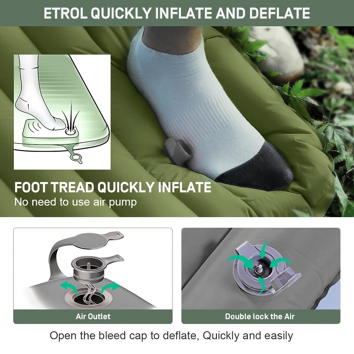 Skanto | Adventure-Ready Inflatable Mattress - Your Ultimate Camping Companion