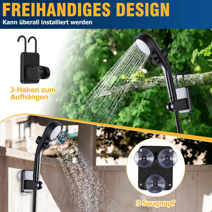 Portable Camping Shower Battery-Powered Outdoor Shower with 20L Collapsible Bucket | Skanto