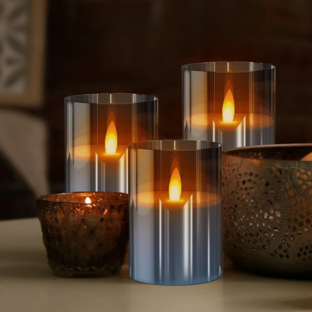 Skanto | LED Candle Holders Remote Control Warm Flickering Flameless Candles