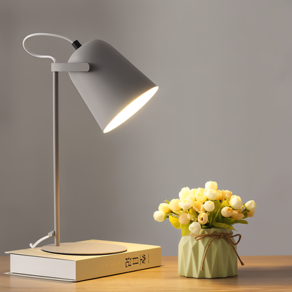 Skanto | Macaron Desk Lamp – Nordic Yellow Adjustable Table Lamp for Reading and Study