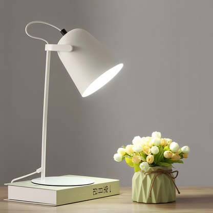 Skanto | Macaron Desk Lamp – Nordic Yellow Adjustable Table Lamp for Reading and Study