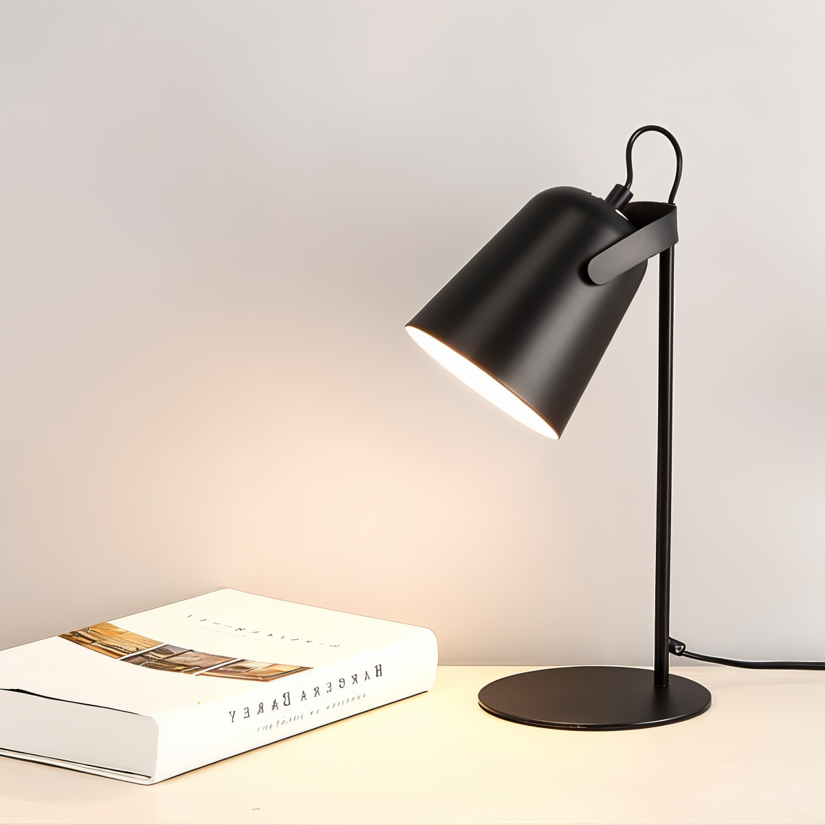 Skanto | Macaron Desk Lamp – Nordic Yellow Adjustable Table Lamp for Reading and Study