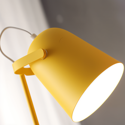 Skanto | Macaron Desk Lamp – Nordic Yellow Adjustable Table Lamp for Reading and Study