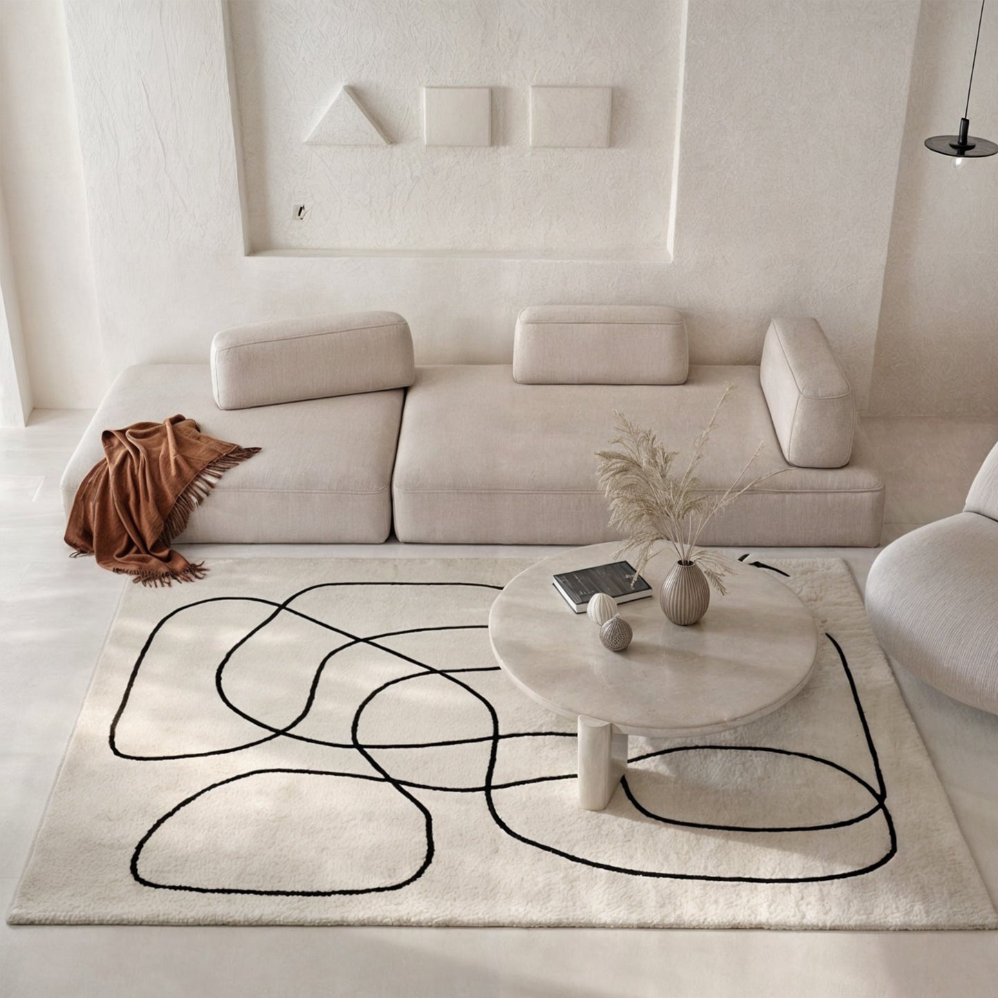 Abstract Weave – Luxury Wool Area Rug with Design Bowlift