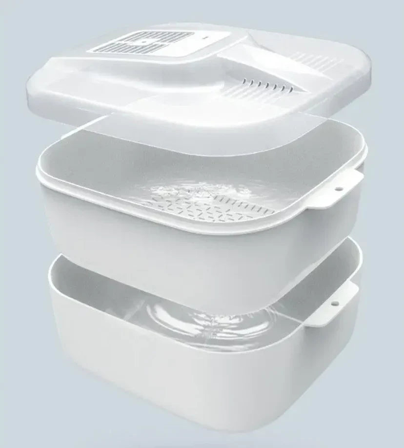 BowLift | Multifunctional Fruit and Vegetable Cleaning Box – Automatic Cleaner with Draining Basket & Storage Lid