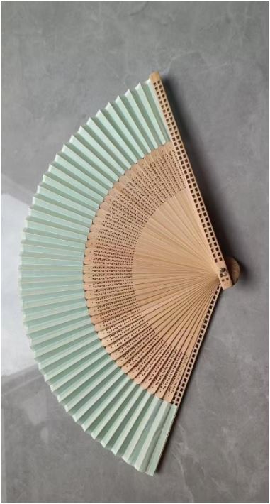Bamboo satin hand fan