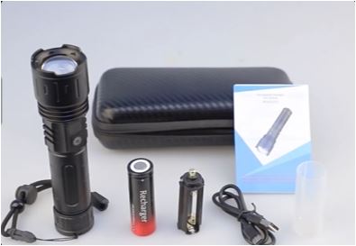 BEAMFORCE X100 – LED flashlight with 100,000 lumens, 5 lighting modes and power bank function