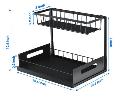 BowLift | 2-Tier Under Sink Sliding Cabinet Organiser – Arlo