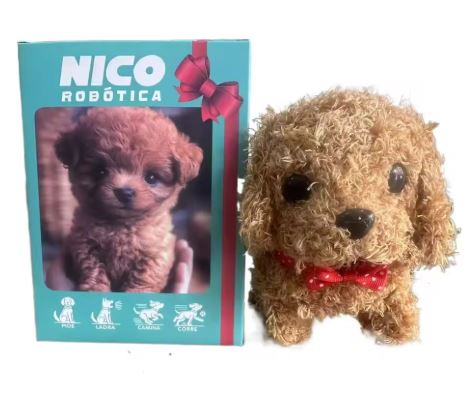 Interactive, realistic plush puppy toy – Walks and barks