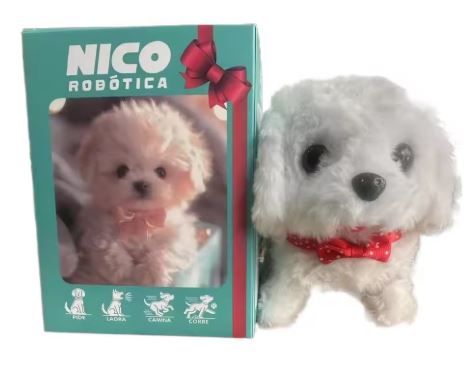 Interactive, realistic plush puppy toy – Walks and barks