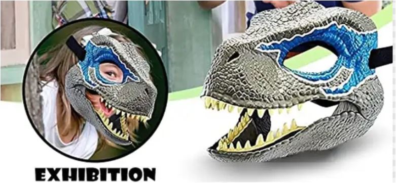 BowLift | Dinosaur mask with movable jaw – Also suitable for dogs