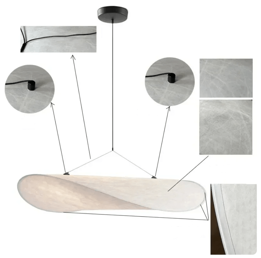BowLift | EleganceLoom - Silk pendant lamp - Modern design - Chic and sophisticated