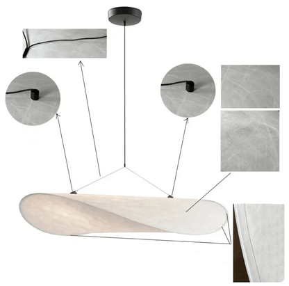 BowLift | EleganceLoom - Silk pendant lamp - Modern design - Chic and sophisticated
