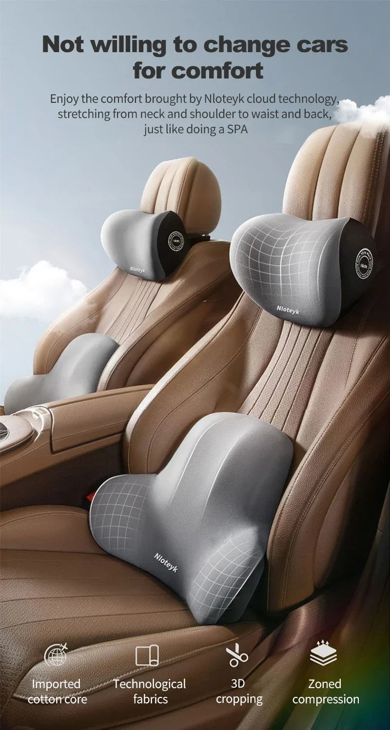Skanto | Lumbar Support Pillow and Neck Pillow for Car