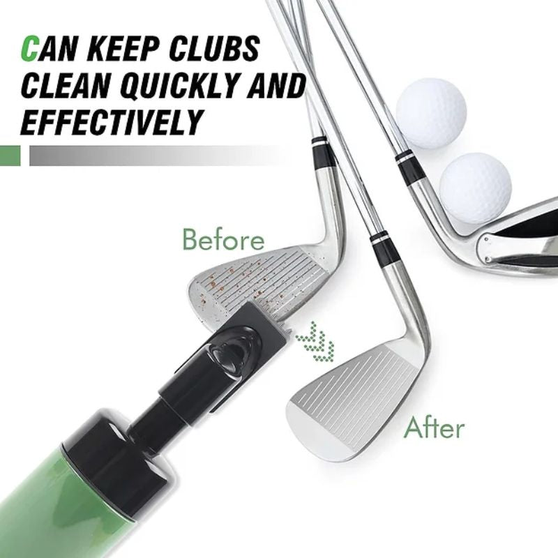 Portable golf club cleaning brush