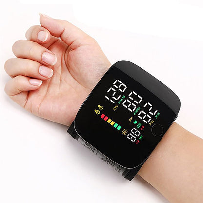 Skanto | Smart Wrist Blood Pressure Monitor – Electronic Portable Sphygmomanometer with Voice Prompts