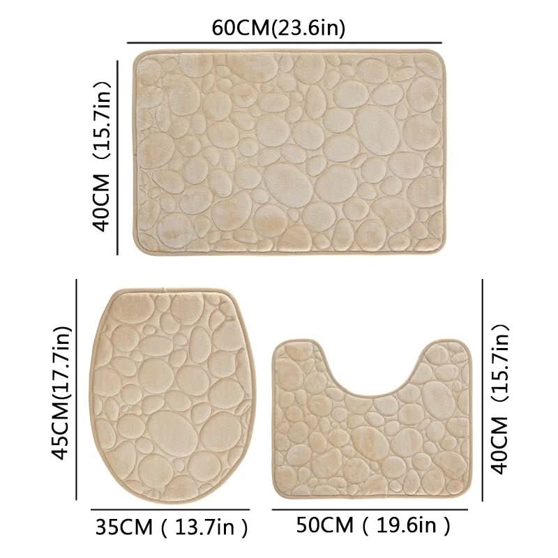 Skanto | 3-Piece Bathroom Mat Set with Non-Slip Comfort