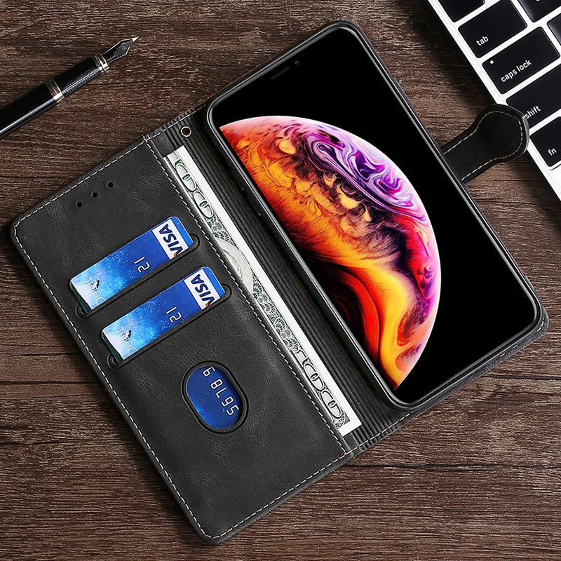 Karnz | Wallet Magnetic Flip Leather Case for iPhone
