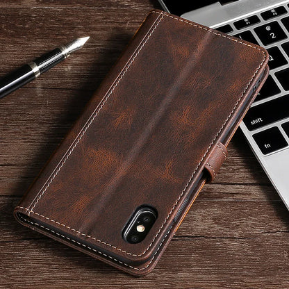 Karnz | Wallet Magnetic Flip Leather Case for iPhone