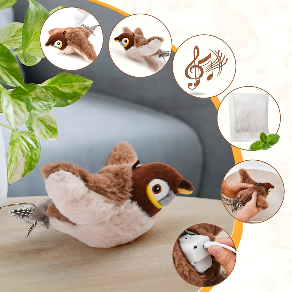 Skanto | Cat Toy Plush Bird Chirping Sound