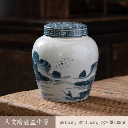 BowLift | Ceramic airtight container tea box tea can moisture-protected storage tank tea container storage bottle tea organizer jar tea cans