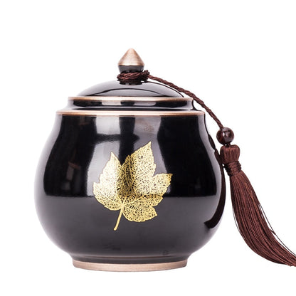 BowLift | Ceramic Teapot Tea Cajon Tea Box Storage Tea Container Moisture-Proof Sealed Tank Storage Tank Candy Jar Storage Box